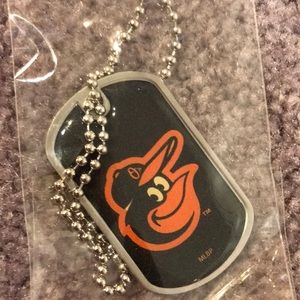 Orioles dog tag necklace